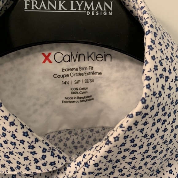 Calvin Klein Flower S Extreme Slim Fit Shirt - Picture 2 of 3